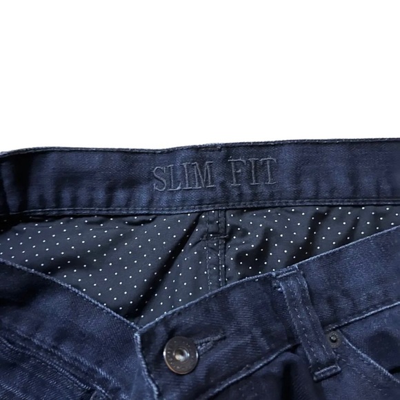 Marks And Spencers Autograph Dark Blue Jeans W38 L39 Straight Leg Slim Fit Mens - Picture 2 of 10